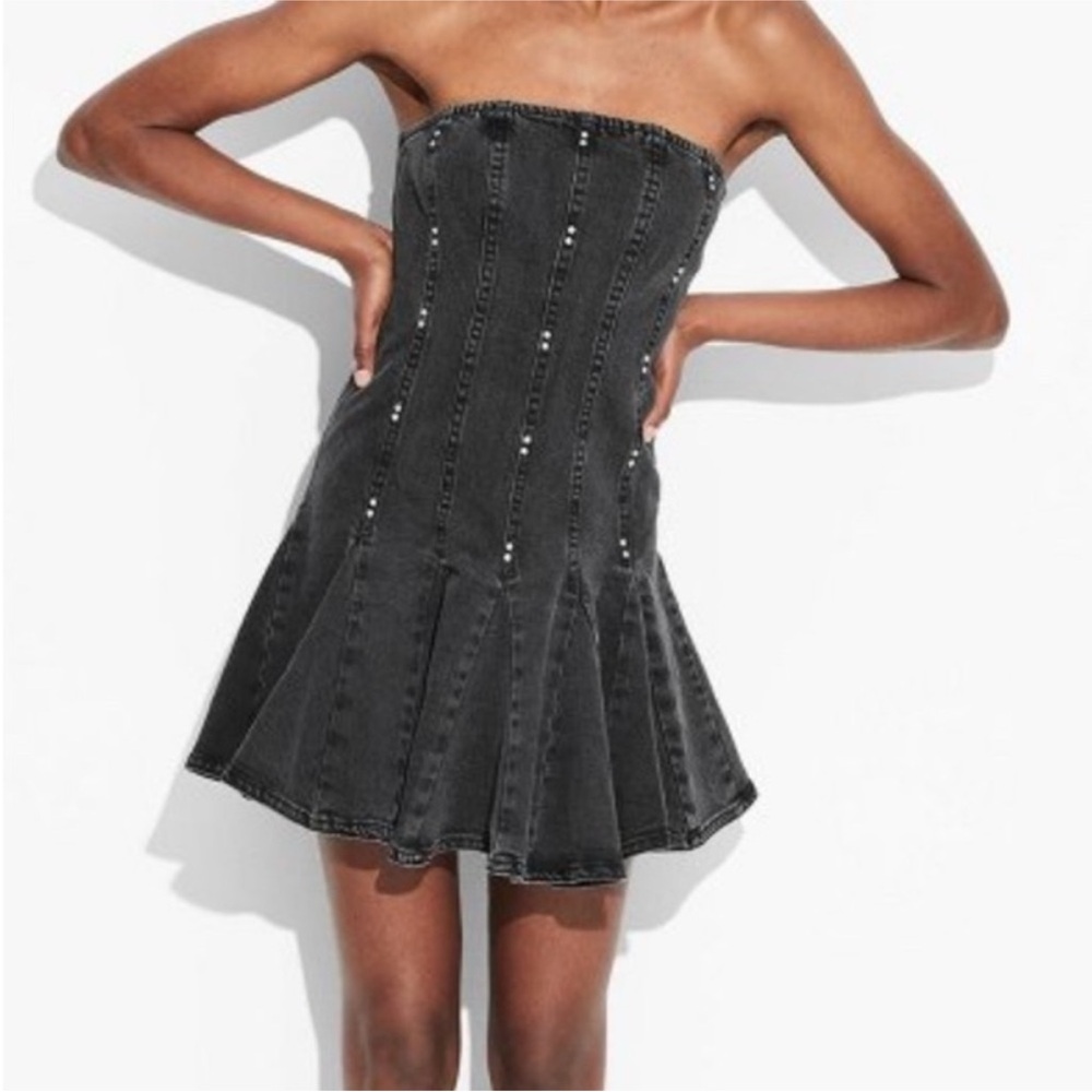 Wild Fable Black Denim Mini Dress